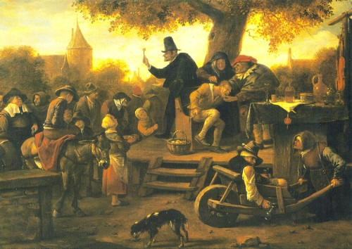 De Kwakzalver, Jan Steen (1626-1679) Rijksmuseum Amsterdam.